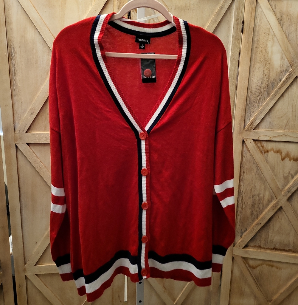 Nwt TORRID Cotton 1x (14/16) blend drop shoulder cardigan